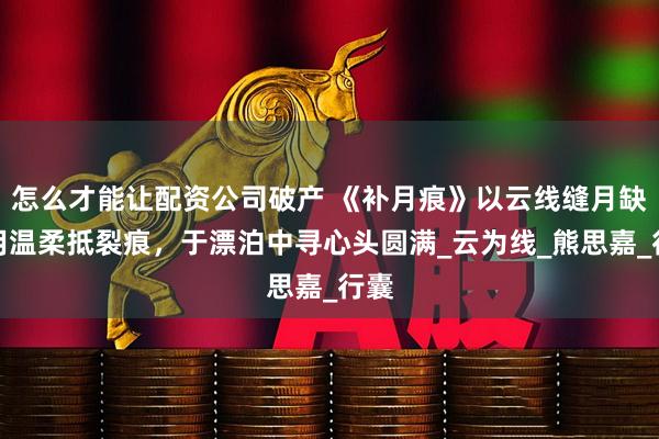 怎么才能让配资公司破产 《补月痕》以云线缝月缺,用温柔抵裂痕,于漂泊中寻心头圆满_云为线_熊思嘉_行囊